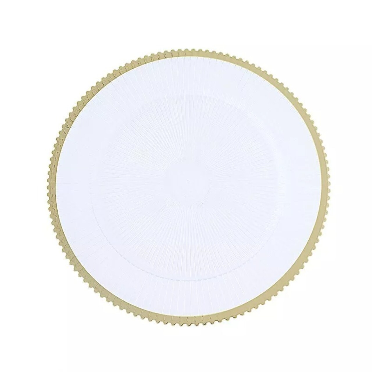 6 pcs 13" Round Charger Plates Starburst Trim Wedding Party Table Decorations
